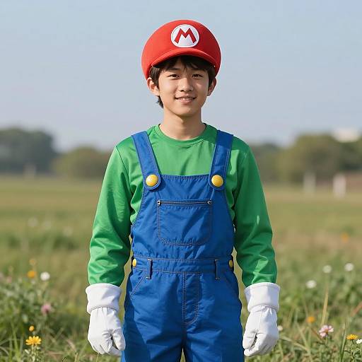 Cosplay Fun: Young Man as Mario