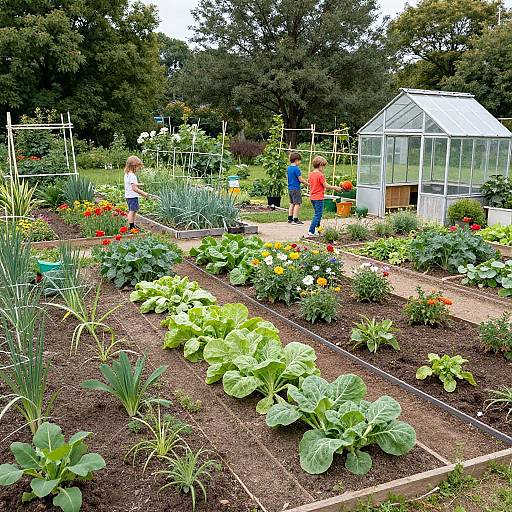 Vibrant Community Garden Scene