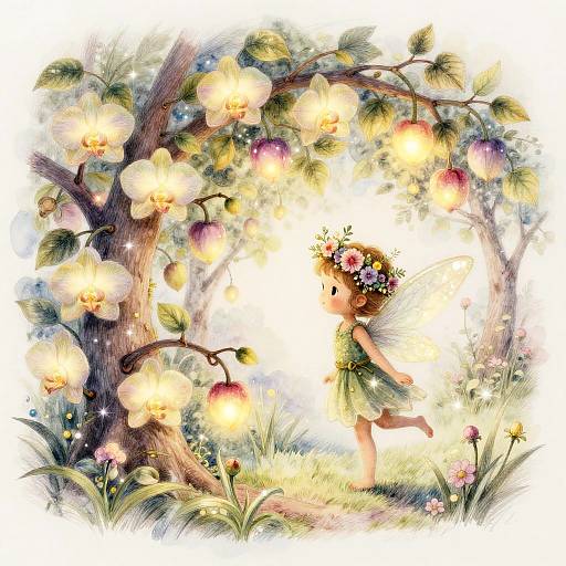 Twilight Enchanted Orchard with Pixie