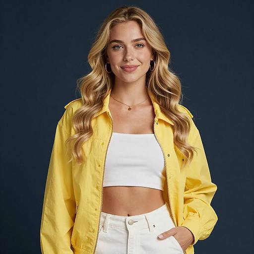 Young Woman in Yellow Jacket