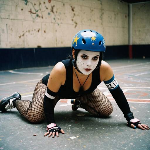 Defiant Roller Derby Star in Action