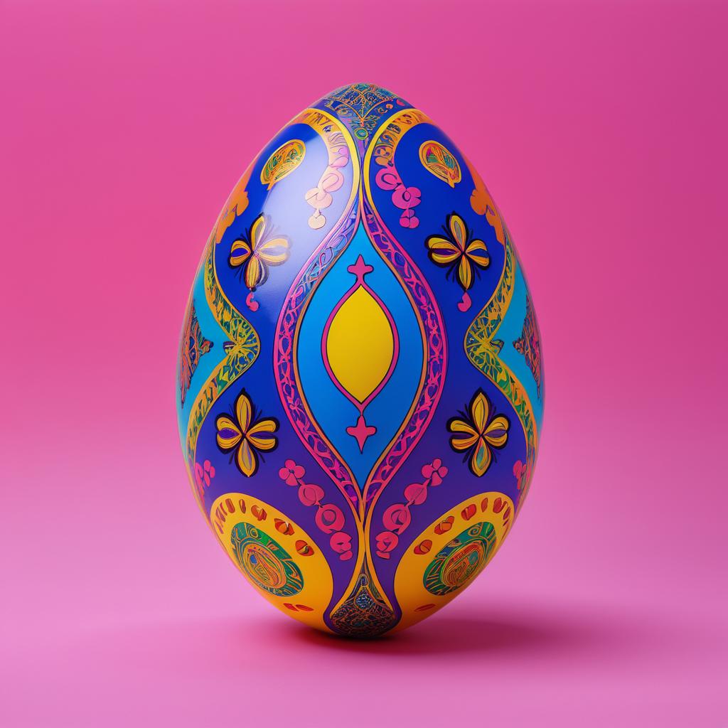 Vibrant Easter Egg Art with Bold Colors