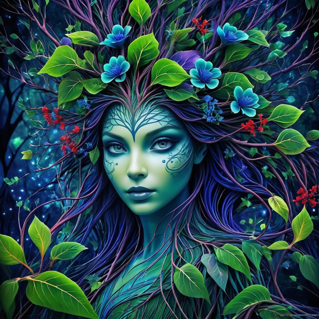 Enchanting Green Tree Lady Concept Art