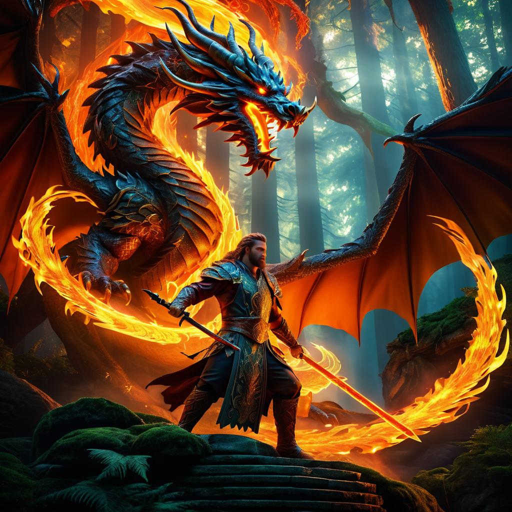 Epic Showdown: Forest Guardian vs Dragon