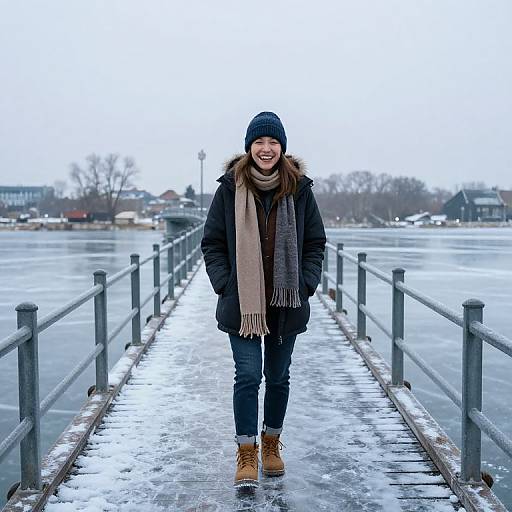 Frozen Laughter Bridge Between Continents