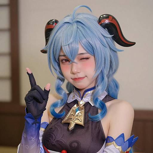 Nervous Ganyu Upper Body Gesture