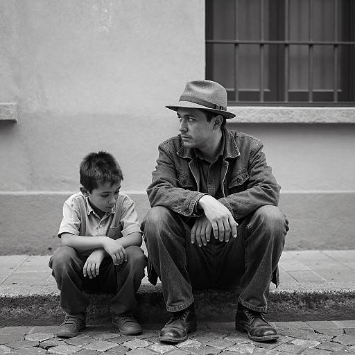 Candid Black and White Street Portrait
