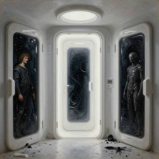 Darkest Alien Space Cabin Sci-Fi