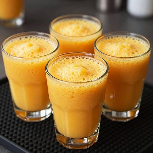 Fresh Orange Smoothies in Glasses