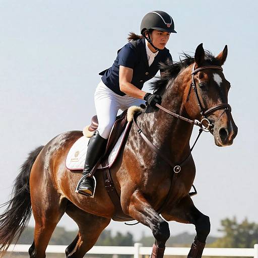 Confident Rider on Powerful Horse