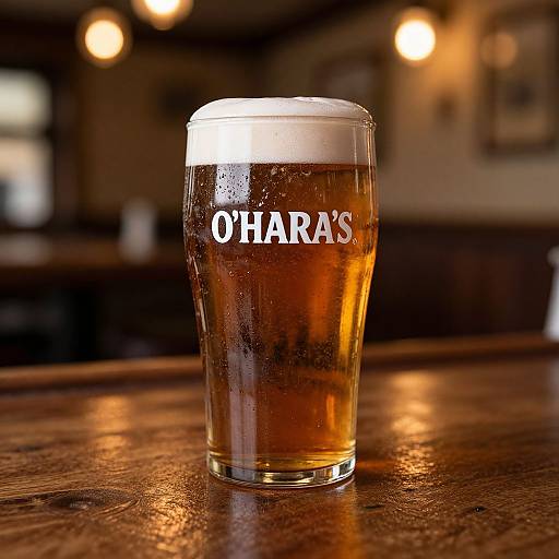 Cozy Irish Stout on Wooden Bar