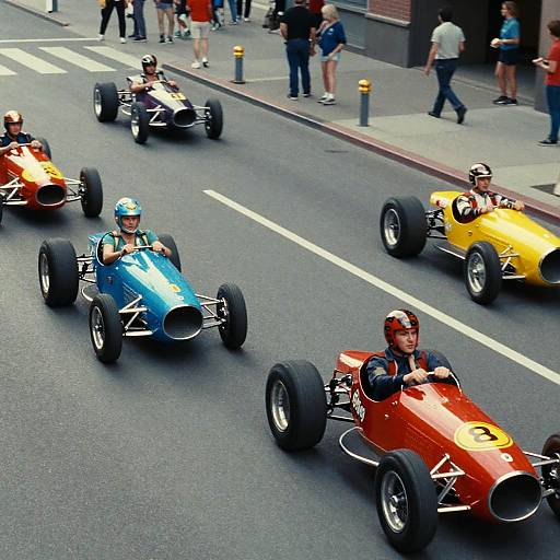 Vibrant Retro Street Racers Art