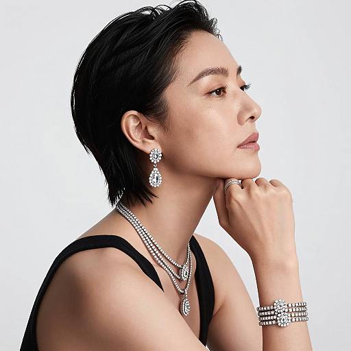 Elegant Asian Woman in Profile View