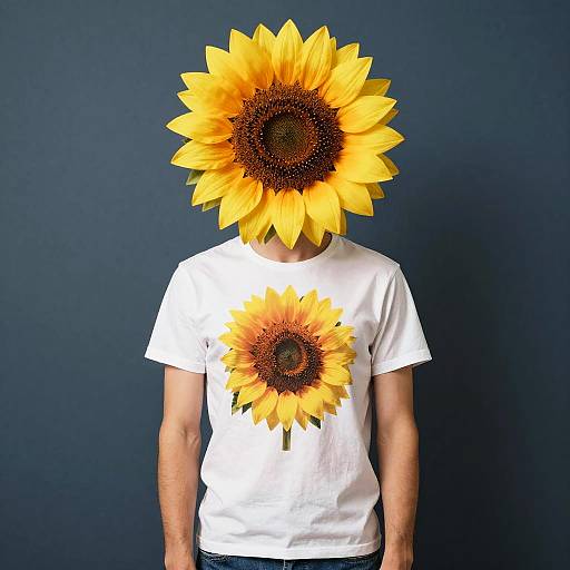 Man Wearing Sunflower Costume