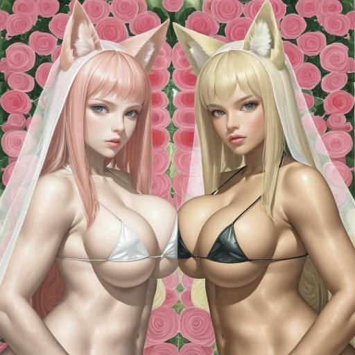 Vibrant Fantasy Girls with Animal Features