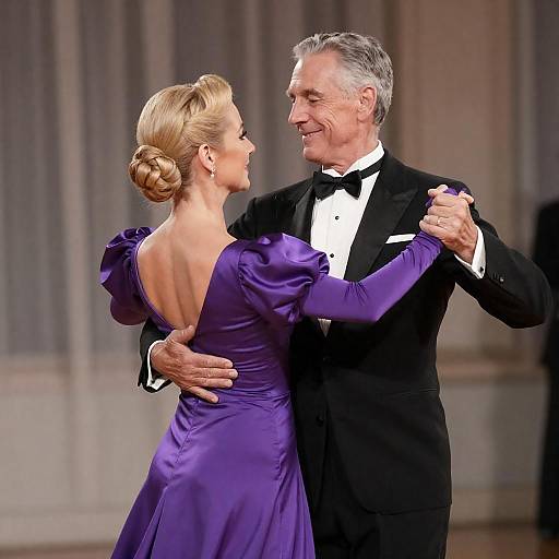Elegant Dance of a Joyful Couple