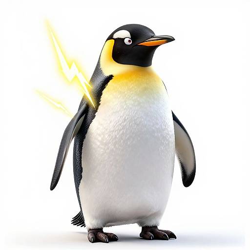 Angry Electric Penguin with Lightning