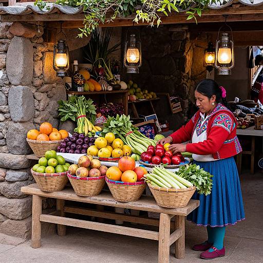 Vibrant Andean Market Scene