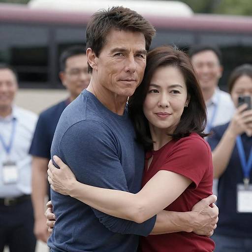 Tom Cruise and Asian Woman Embrace
