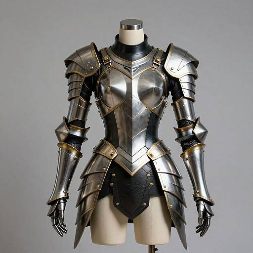 Mannequin in Black and Gold Armor