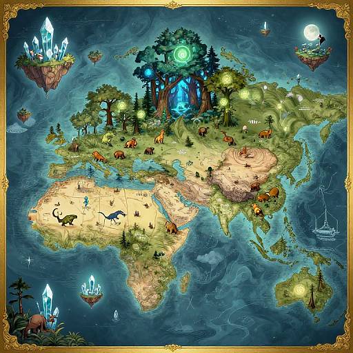 Mystical Fantasy Continent Atlas