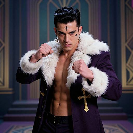 Dystopian Warrior in Regal Coat