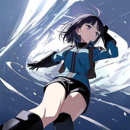 Illustration of Amatori chika, world trigger in the style of Meitoro