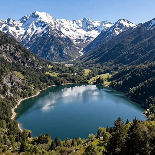 Ultrarealistic Overhead Alpine Landscape