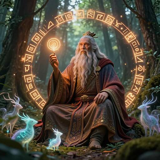 Fazit as Ancient Sage in Mystical Forest