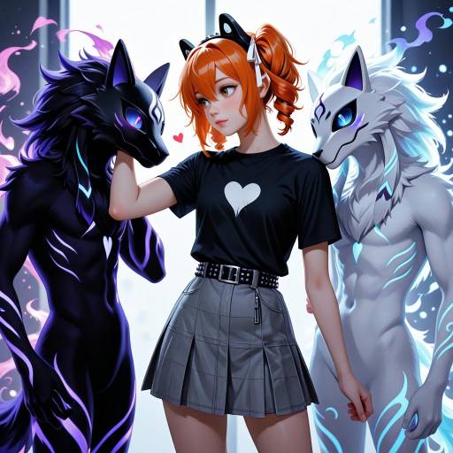 Cowgirl With Orange Hair and Kindred Spirit