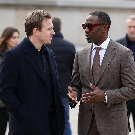 Businessmen Conversing Outdoors