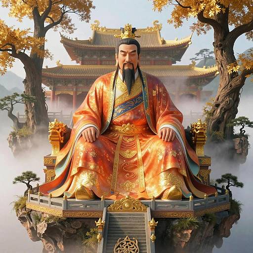 Majestic Jade Emperor in Floating Palace