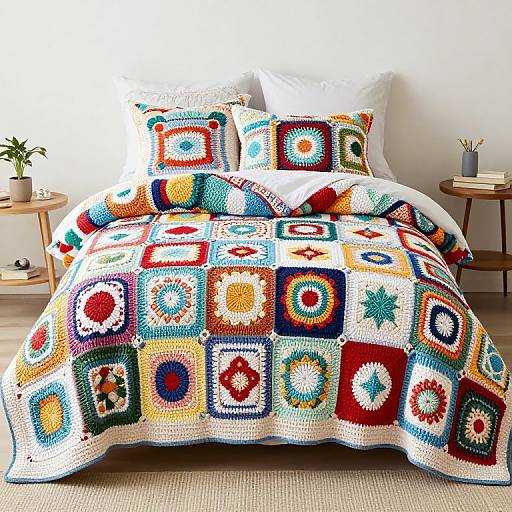 Crochet Patchwork Bedsheet Design