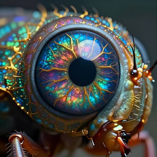 Iridescent Dragon Eye Close-Up