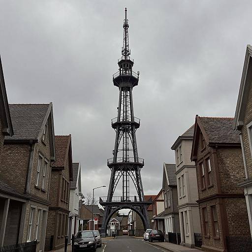 Victorian-Era Town with Foreboding Radio Tower