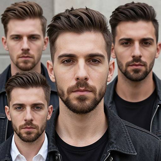 Diverse Goatee Styles on Male Models
