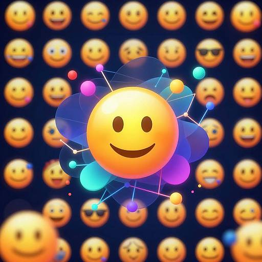 Abstract AI Emoji Maker Visualization