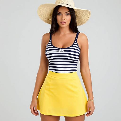 Summer Fashion: Striped Top & Yellow Skirt