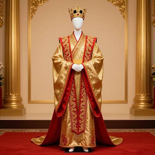 Regal Mannequin in Gold Robe