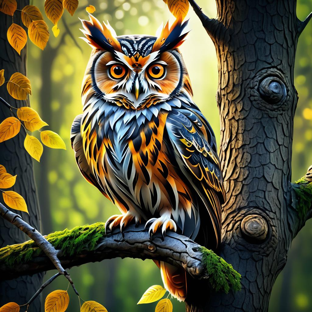 Realistic Wise Old Owl in UHD