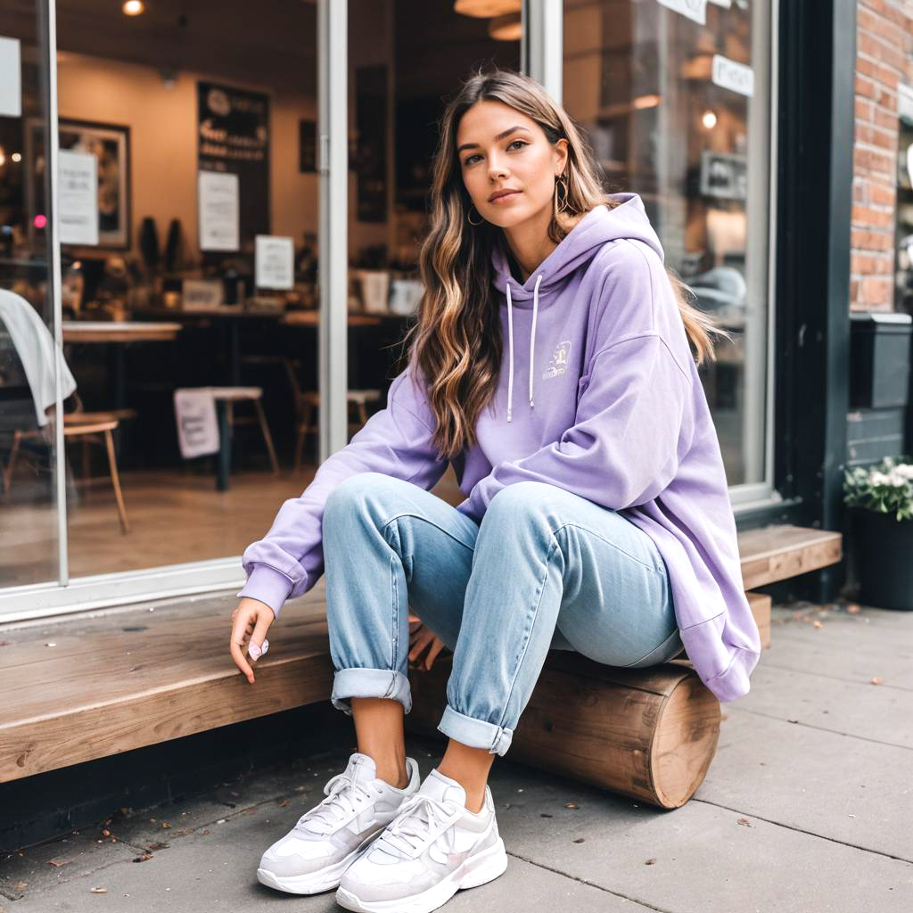 Casual Athletic Streetwear Style in Lavender