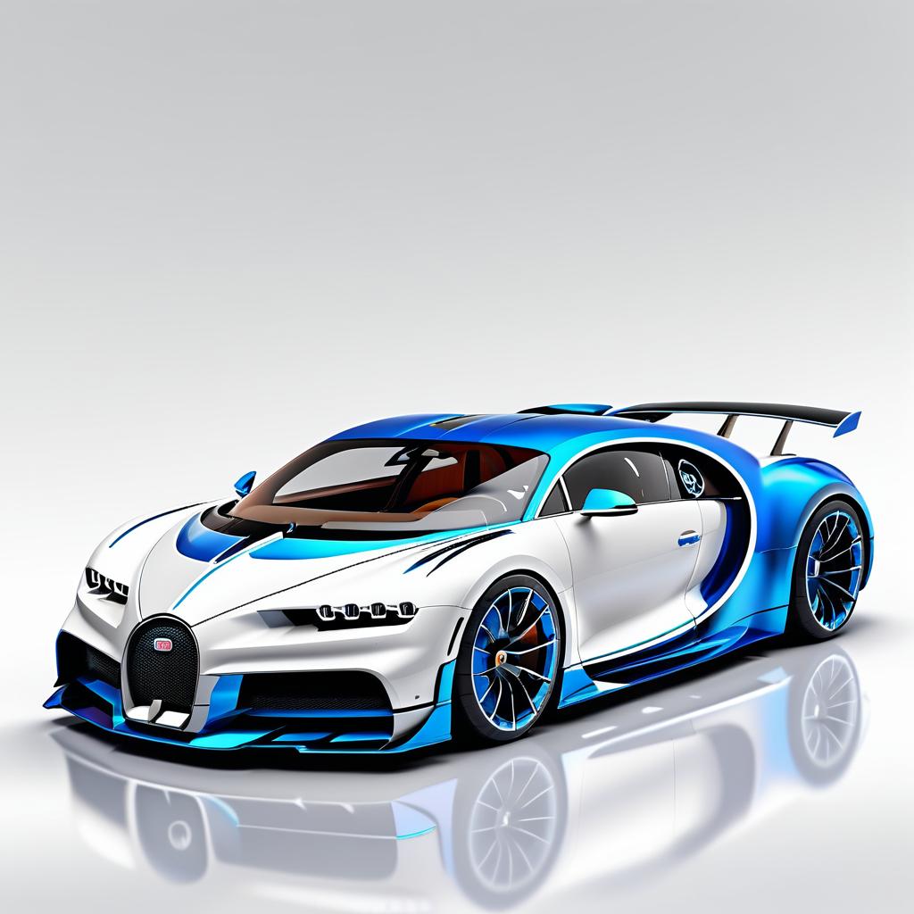 Futuristic Bugatti Chiron in Hyper-Realistic Detail