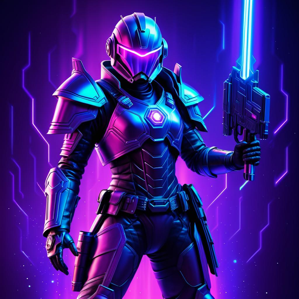 Futuristic Galactic Bounty Hunter Concept