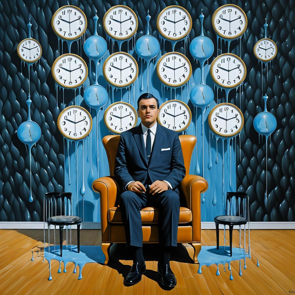 Surrealist Artwork of Dripping Clocks