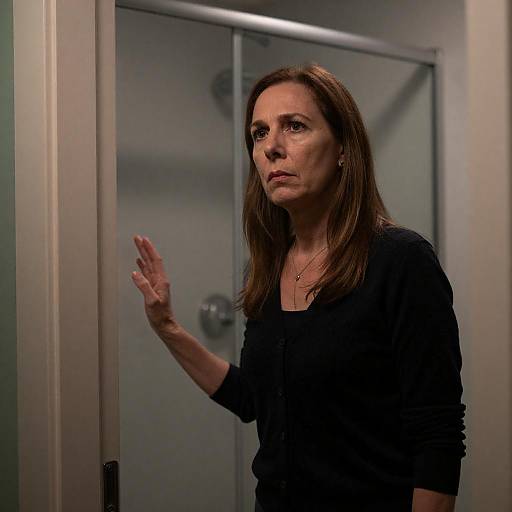 Middle-aged Woman Standing in Doorway