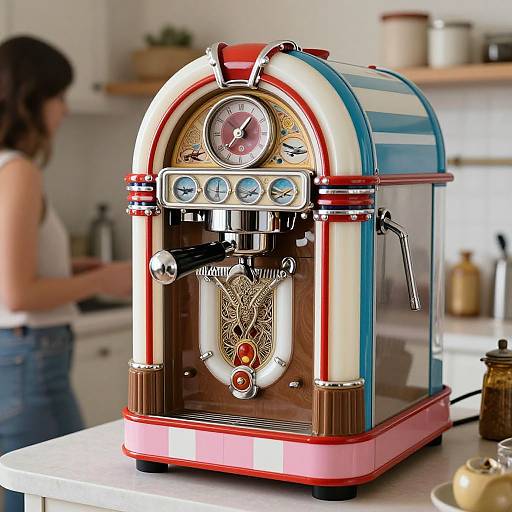 Vintage Jukebox Coffee Machine