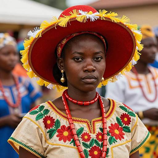 Vibrant Fiesta Theme Costume Portrait