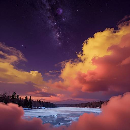 Mesmerizing Celestial Dusk Scenery