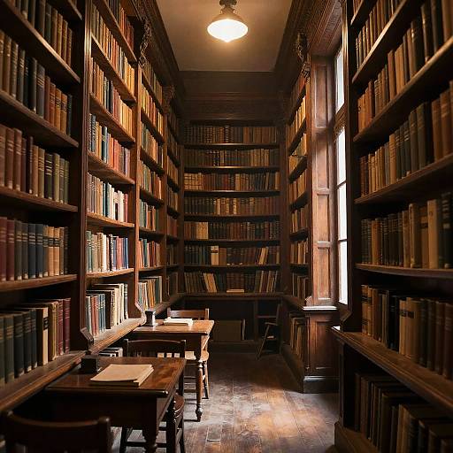 Cozy Vintage Library with Dusty Charm