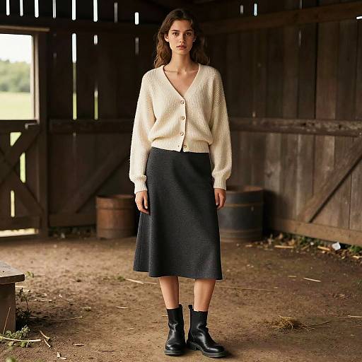 Rustic Elegance in Cashmere Fashion